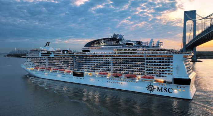One of the world’s biggest cruise ships is now anchored in Brooklyn